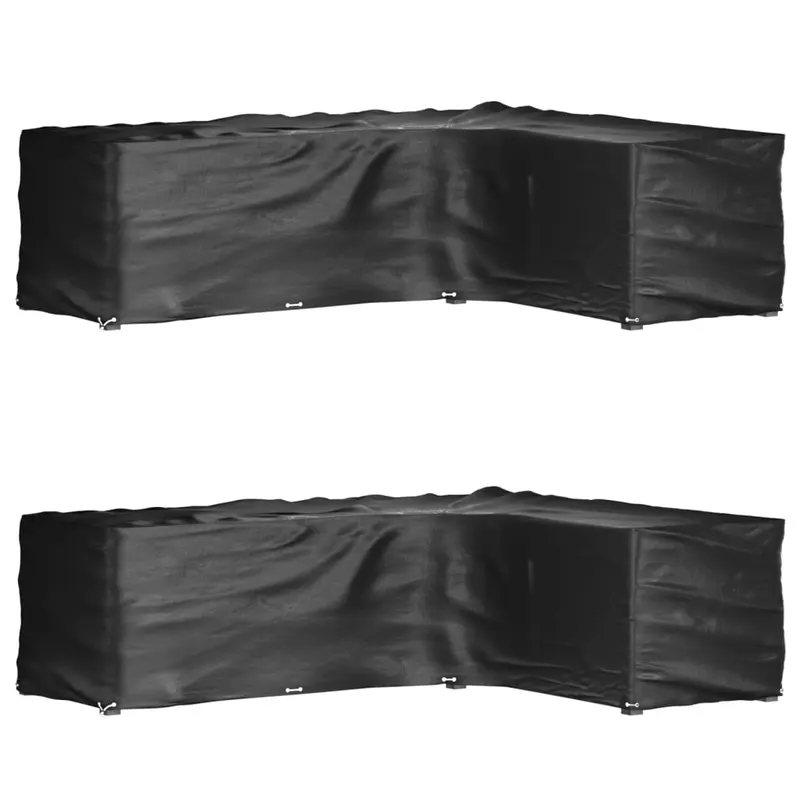 huse mobilier gradina forma l, 2 buc., 16 ocheti, 260x210x80 cm