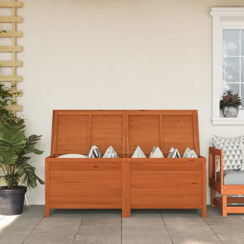 lada depozitare gradina maro 150x50x56,5 cm lemn masiv brad
