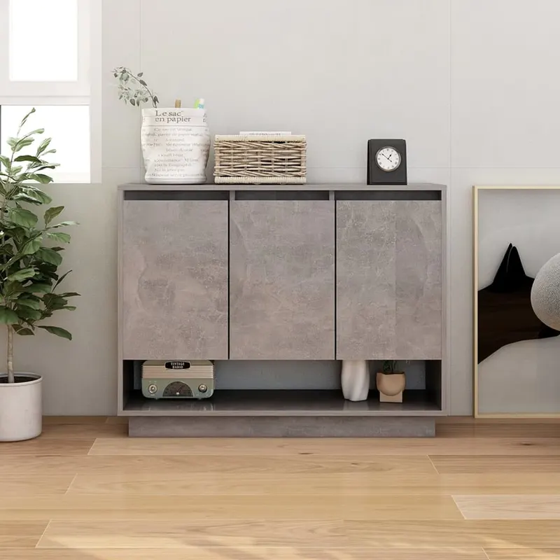 servanta, gri beton, 97x31x75 cm, pal