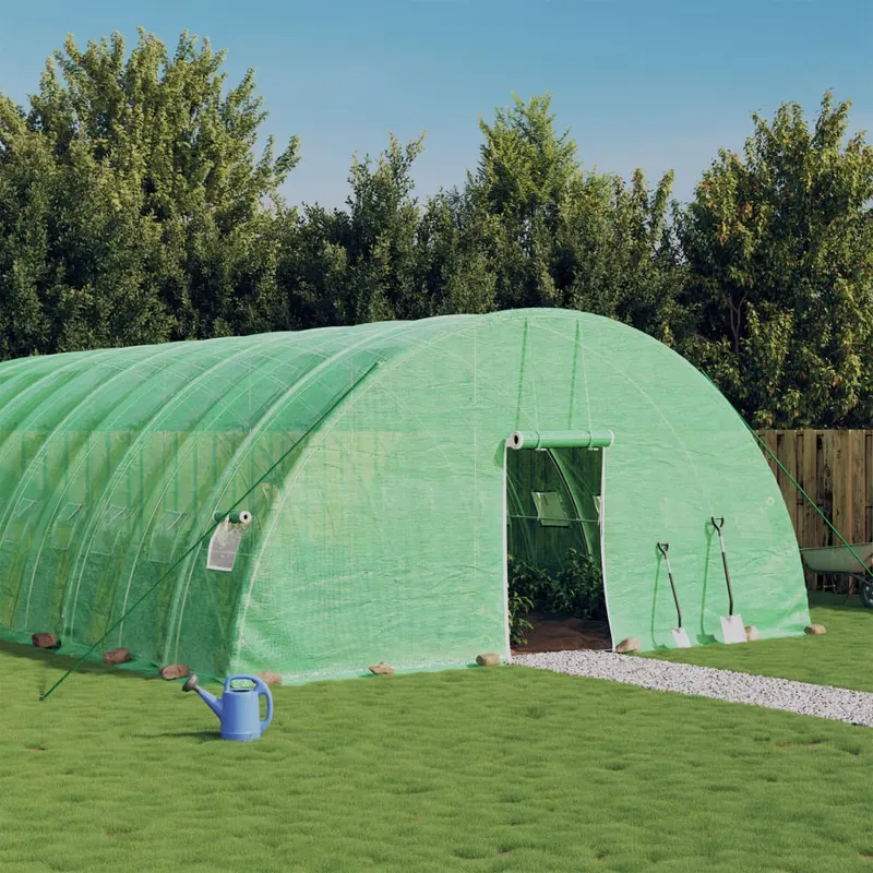 sera cu cadru din otel, verde, 60 m2, 10x6x2,85 m
