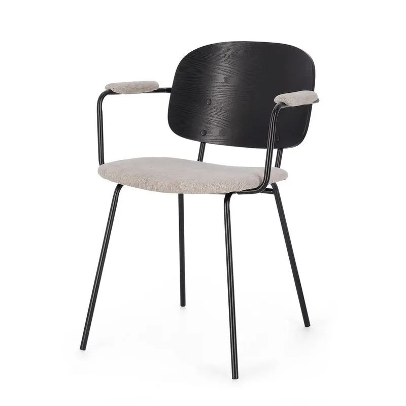 Scaun SIENNA BLACK - Beige