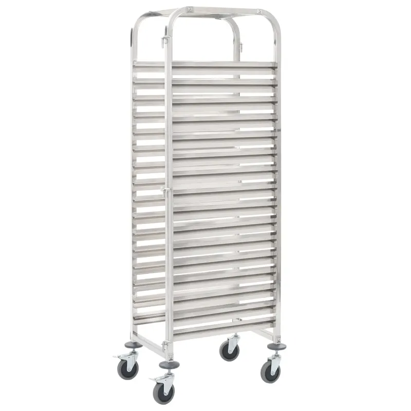 carucior bucatarie pentru 16 tavi, 38x55x163cm, otel inoxidabil