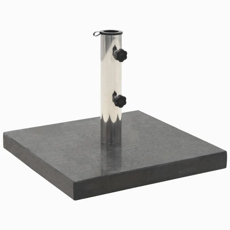 suport umbrela de soare, negru, 28,5 kg, granit, patrat