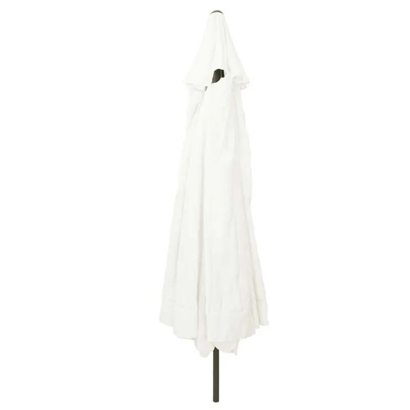 Umbrela de gradina ø395x245 cm alb nisip