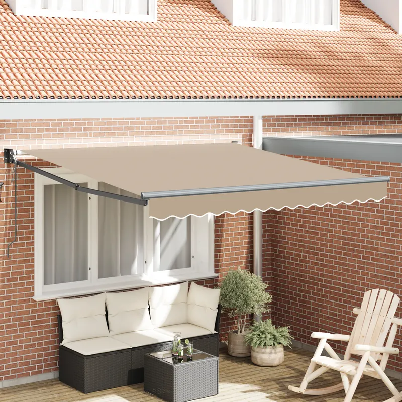 marchiza retractabila automata bej 350x250 cm, material de inlocuire pentru marchiza 3,5x2,5 m bej