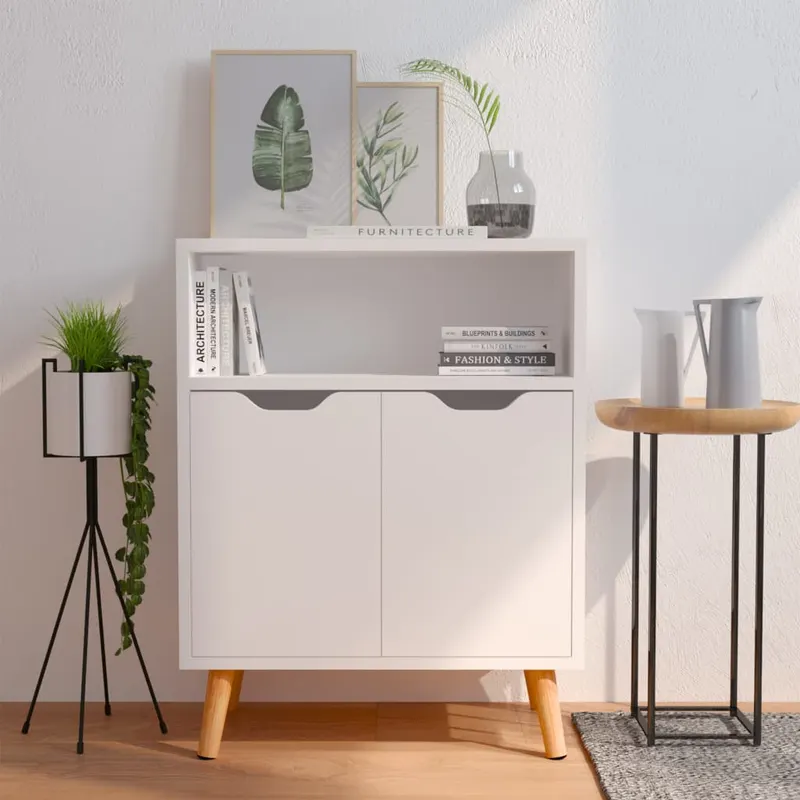 servanta, alb, 60x30x72 cm, lemn prelucrat