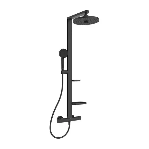 Coloana de dus cu baterie termostatata negru mat Ideal Standard Alu+