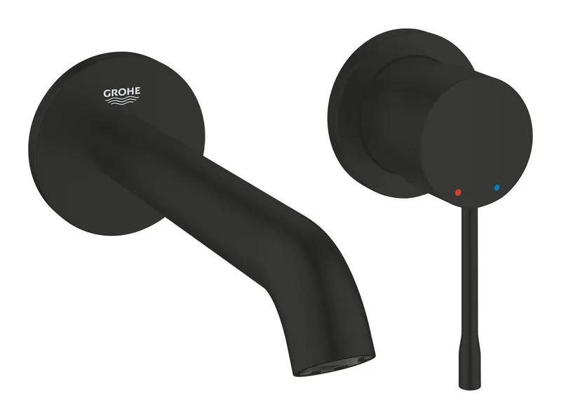 Baterie lavoar Grohe 194082431, Essence, tip comanda monocomanda, marime m, numar orificii instalare 2, negru