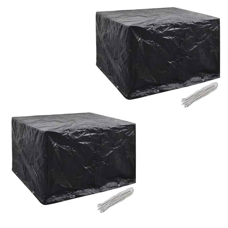 huse mobilier gradina 2 buc. set poliratan 8 ocheti 113x113 cm