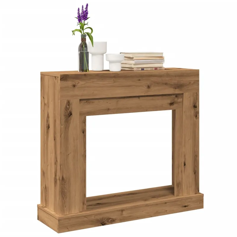 masca semineu, stejar artizanal, 100x30x87,5 cm, lemn prelucrat