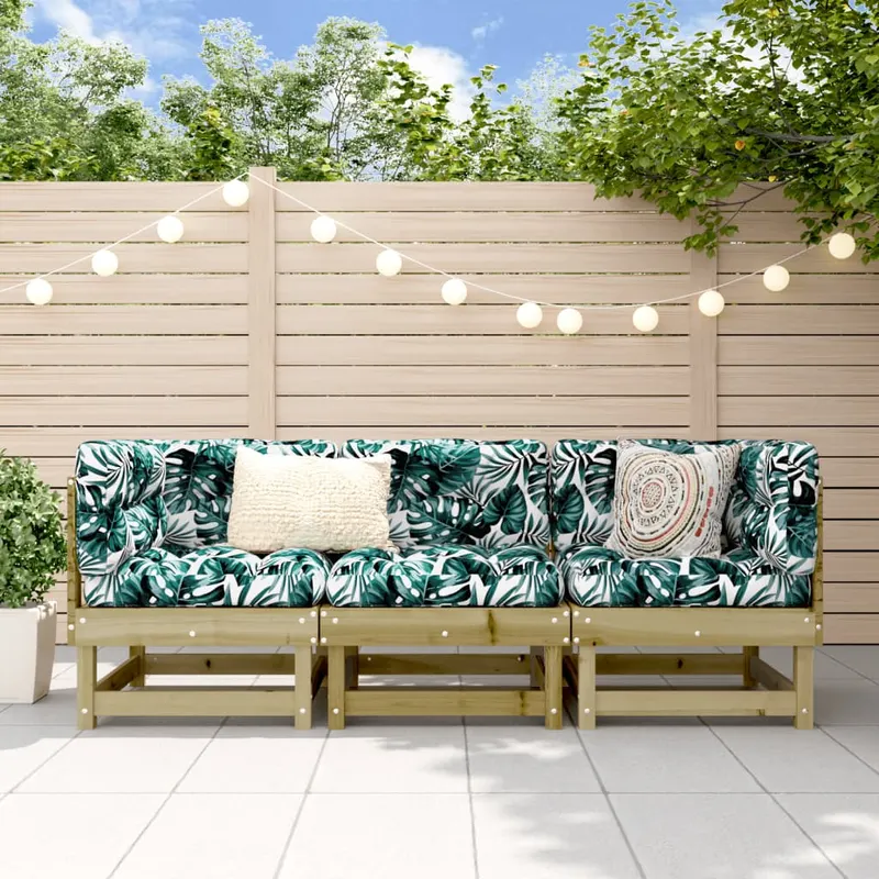 set mobilier de gradina, 3 piese, lemn de pin impregnat