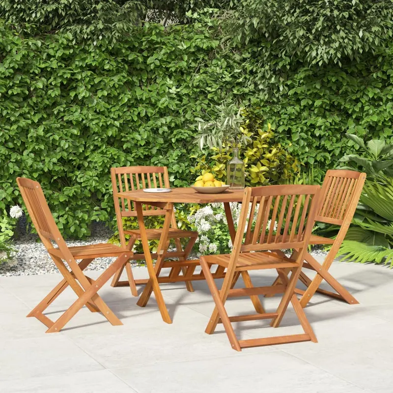 set mobilier de gradina, 5 piese, lemn masiv de acacia