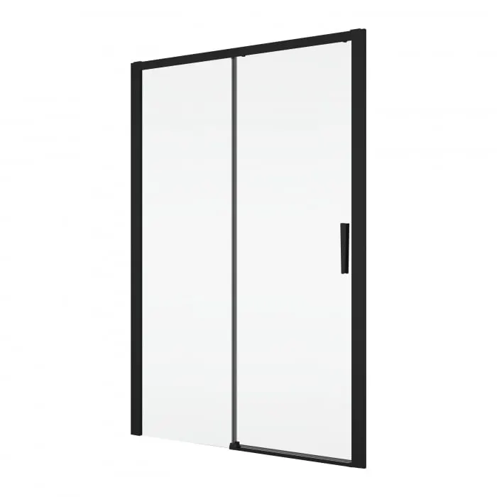 Usa culisanta de dus in nisa, 1400 mm, negru mat, doua elemente, Ronal Divera