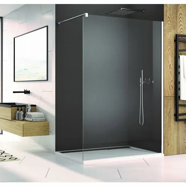 Paravan de dus tip Walk-in SanSwiss Easy STR4P 120 cm sticla securizata 8mm anticalcar