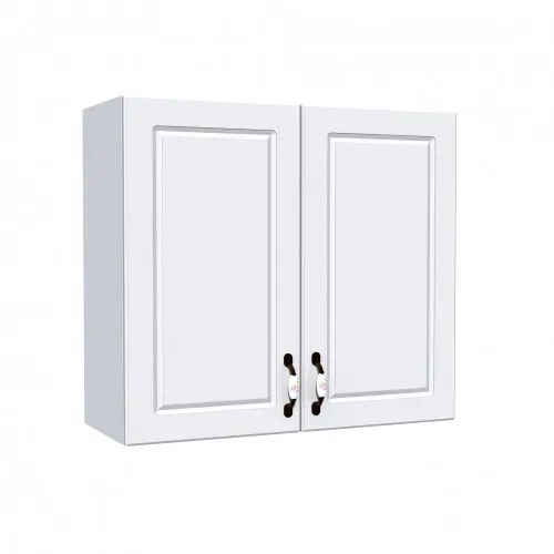 Corp superior 80 cu 2 usi Zebra MDF alb Lucios drept