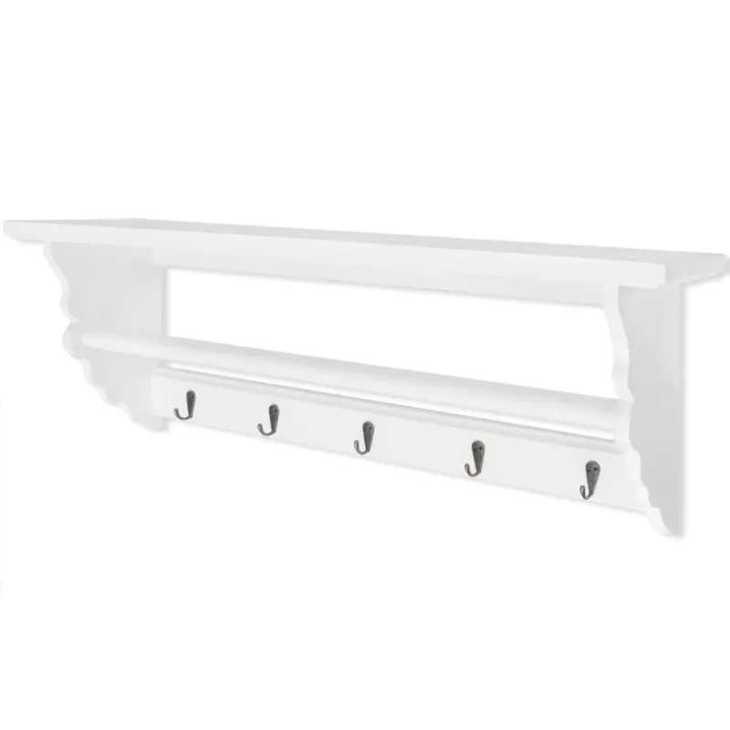 cuier de haine, stil baroc, alb, mdf