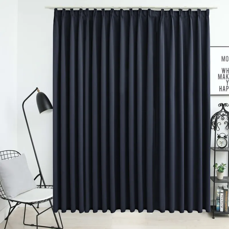 draperie opaca, antracit, 290 x 245 cm, cu carlige