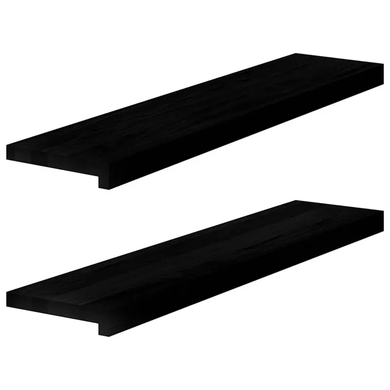 pervaz 2 buc lemn masiv de maro inchis 90x20x2 cm