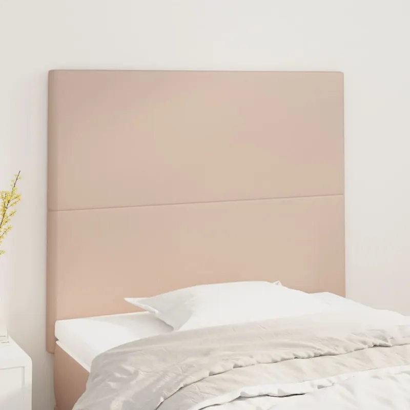 tablii de pat 2 buc, cappuccino 90x5x78/88 cm piele ecologica