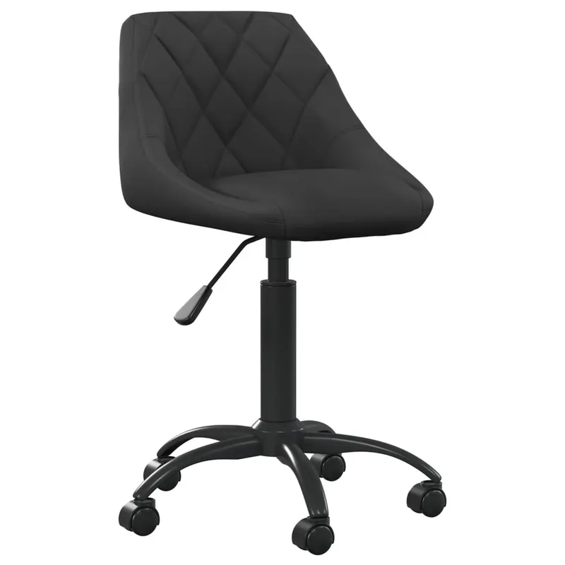 scaun de birou, negru, catifea