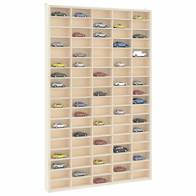vitrina de colectie din lemn cu 90 de compartimente