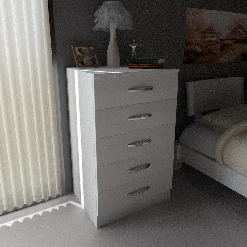 Comoda Tasso, Alb, 55x90x44 cm - Alb