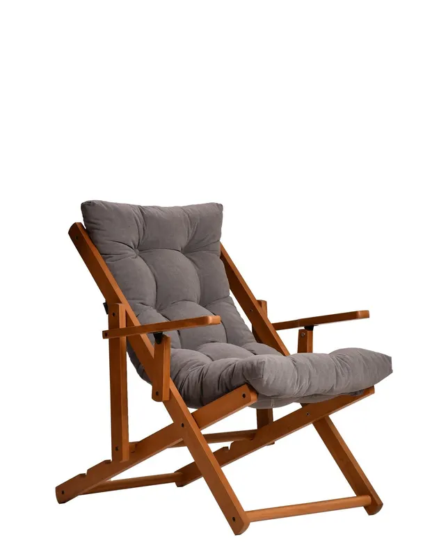 Șezlong Repose, Fum, 90x70x95 cm - Gri deschis