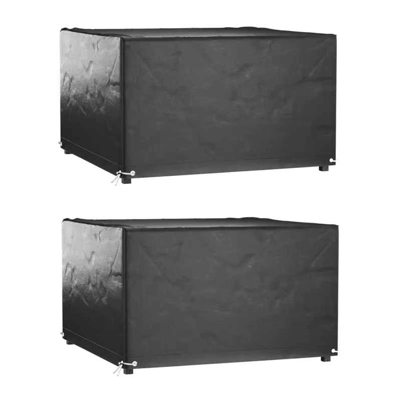 huse mobilier gradina, 2 buc, 8 ocheti, 125x125x75 cm, patrat