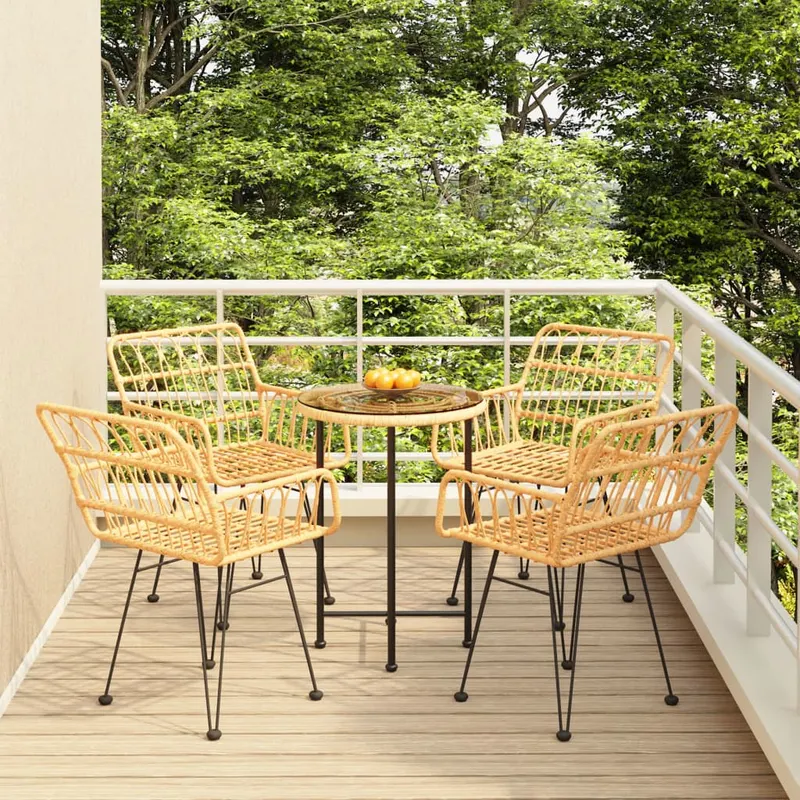 set mobilier de gradina, 5 piese, poliratan