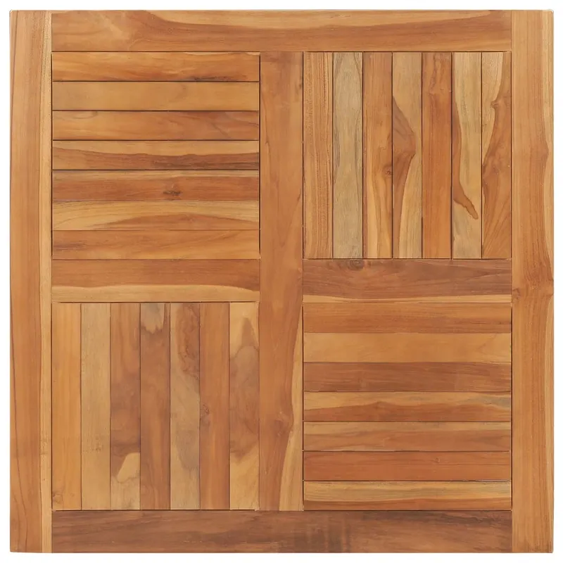 blat de masa patrata, 90 x 90 x 2,5 cm, lemn masiv de tec