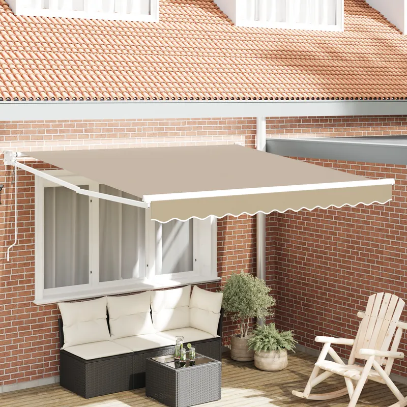 marchiza retractabila automata bej 350x250 cm, material de inlocuire pentru marchiza 3.5x2.5 m bej