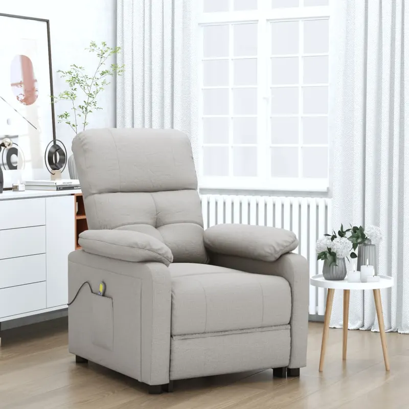 scaun de masaj, taupe, tesatura