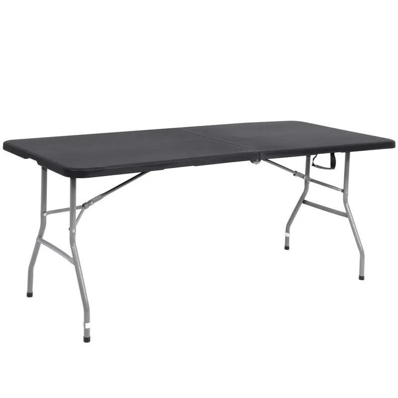 Masa dreptunghiulara pliabila multifunctionala, 180x75x75cm, neagra