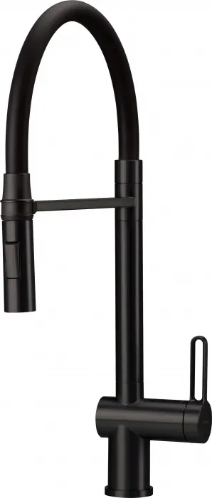 Baterie pentru chiuveta bucatarie, negru, cap mixer, pipa flexibila, 2 tipuri de jet, Deante Magnetic
