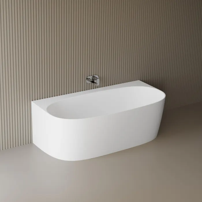 Cada freestanding dreptunghiulara, compozit alb lucios, 170x86x58 cm, Versailles