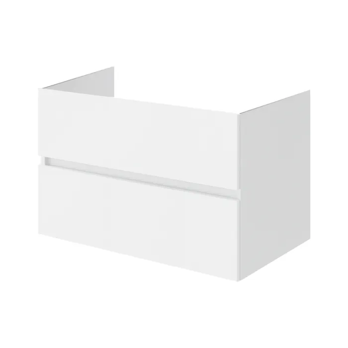 Mobilier pentru lavoar pe blat 80 cm, alb lucios, Fluminia Genova