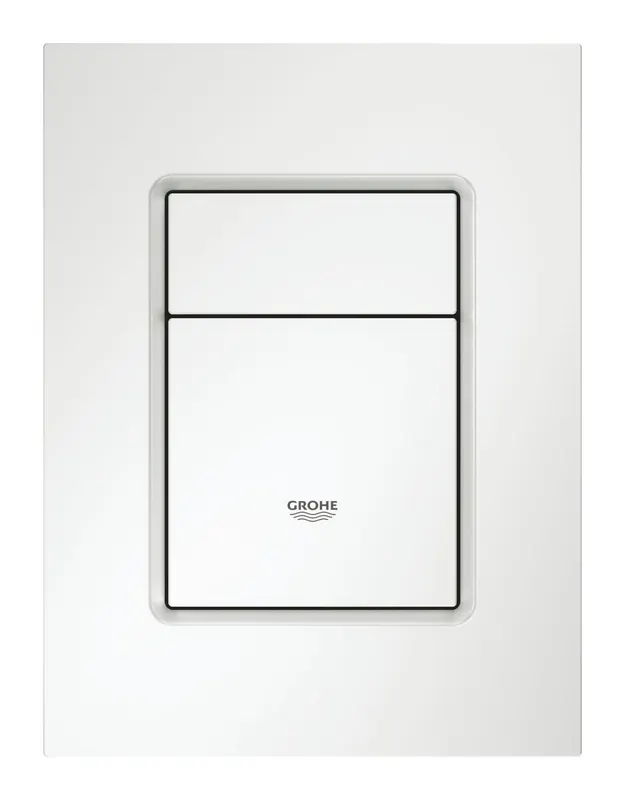 Placa de actionare Grohe 37535SH0, Skate Cosmopolitan, marimea S, dubla actionare, 130 x 172 mm, verticala, alb