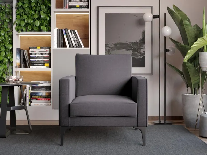 Lichidare Fotoliu Rici Gri - Castel 93 — imaginea 2