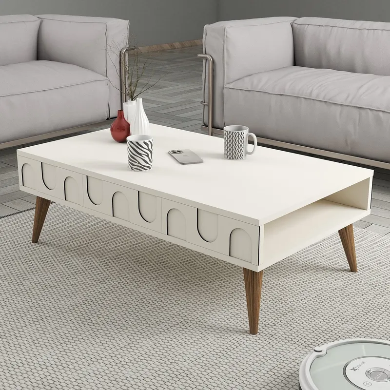 Mobilier Lyon 34, 105x60 cm - CreamnWalnut