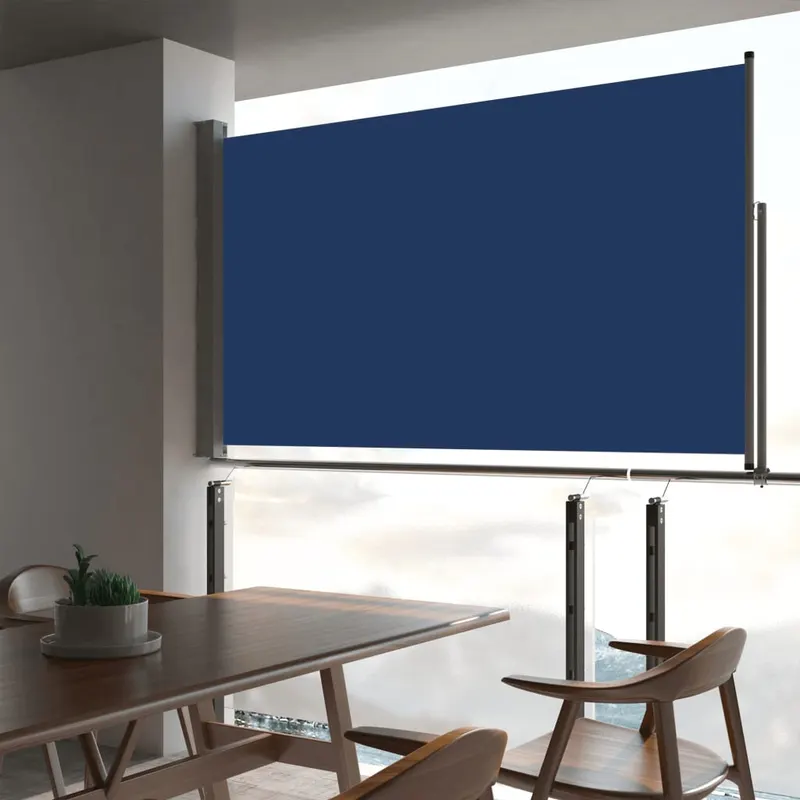 copertina laterala retractabila, albastru, 140 x 300 cm