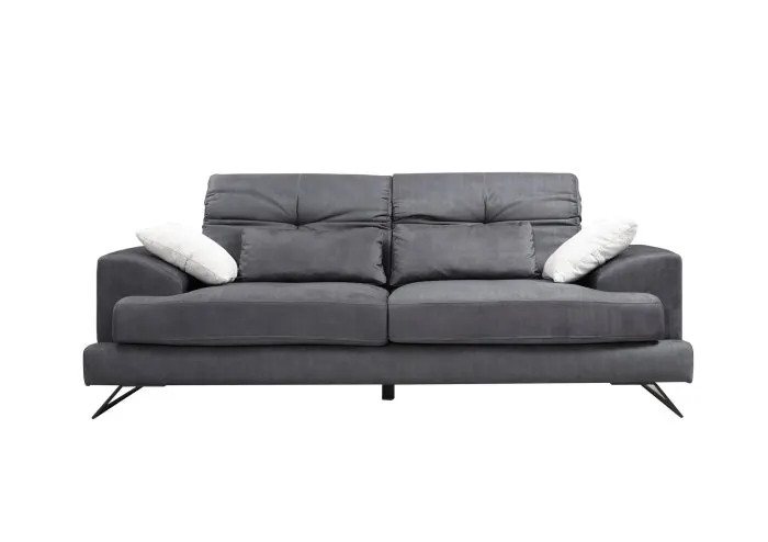 Canapea fixa FRIDO, 2 locuri, antracit, 185x92x79 cm