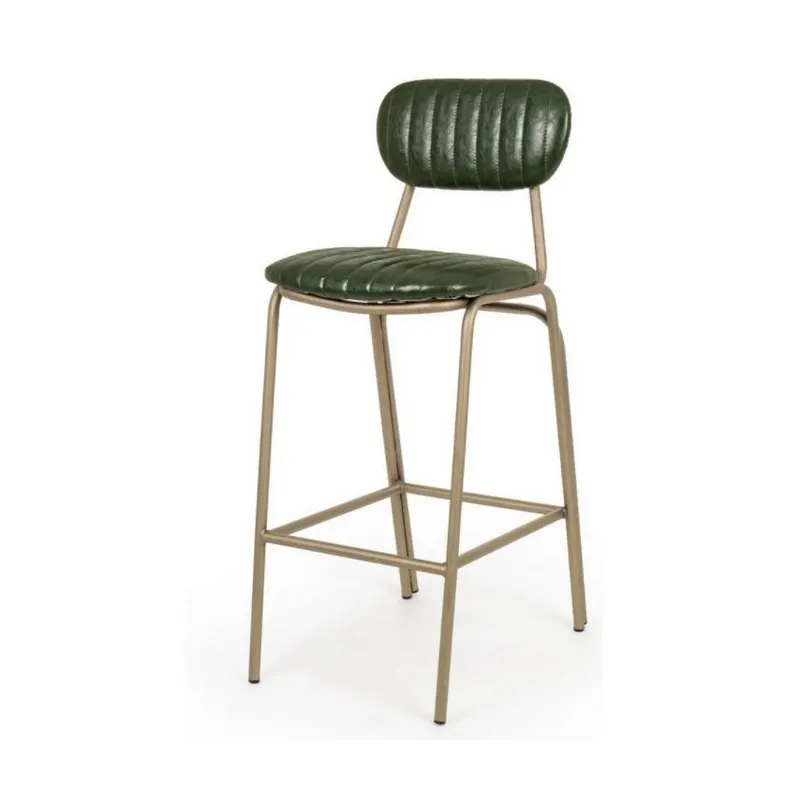 Scaun de bar ADDY DARK GREEN H73 CM - Verde