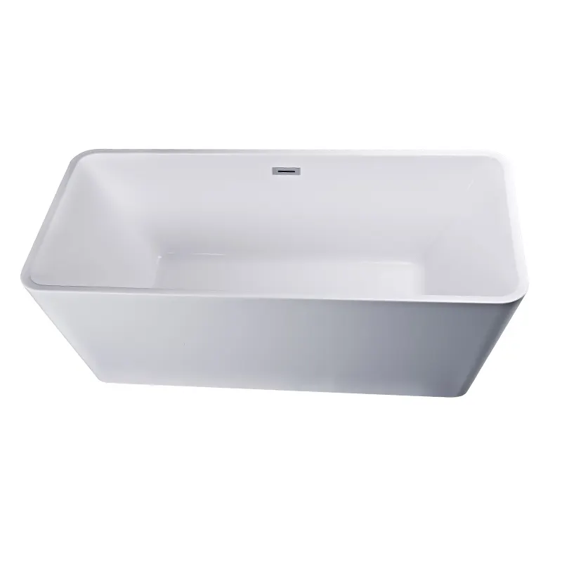 Cada freestanding Florida Quadro New 175, 175x75x58 cm, dreptunghiulara, cu instalatie completa, alb