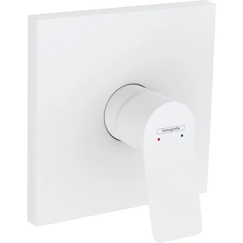 Baterie dus Hansgrohe Vivenis incastrata pentru corp ingropat, alb mat, 75615700