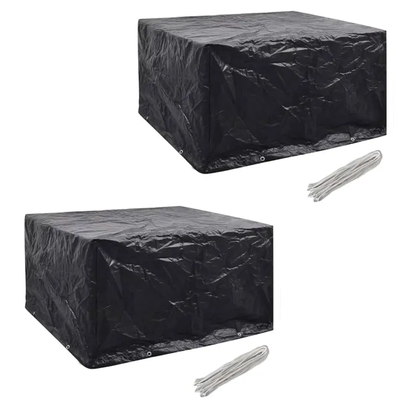 huse mobilier gradina 2 buc. set poliratan 8 ocheti 172x113 cm