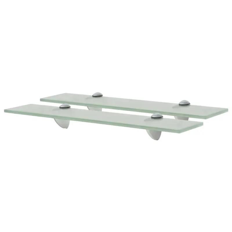 Rafturi suspendate, 2 buc., 50 x 10 cm, sticla, 8 mm