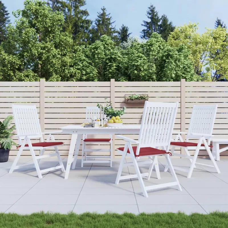 perne scaune gradina 4 buc. rosu vin 50x50x3 cm tesatura oxford