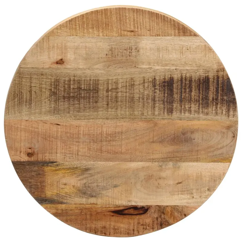 Blat de masa rotund, Ø 40x3,8 cm, lemn masiv de mango brut