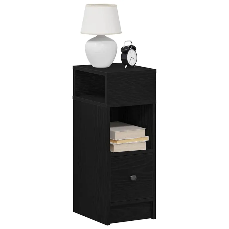 noptiera cu sertar negru 25x31x66 cm