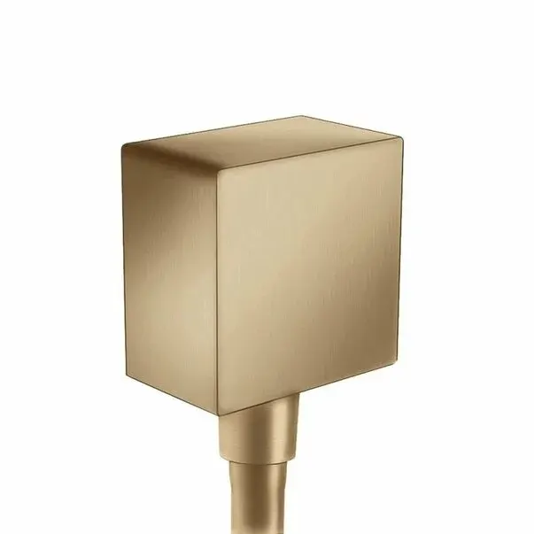 Cot conector dus Hansgrohe FixFit Square bronz periat
